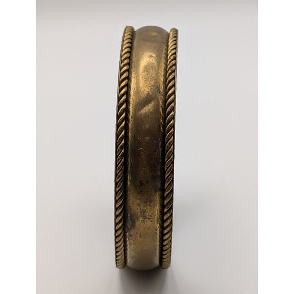 VINTAGE BOHO TRIBAL INSPIRED BRASS BANGLE‎ BRACELET 2 3/4" - Picture 3 of 5